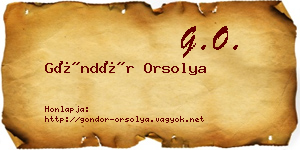 Göndör Orsolya névjegykártya