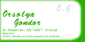 orsolya gondor business card